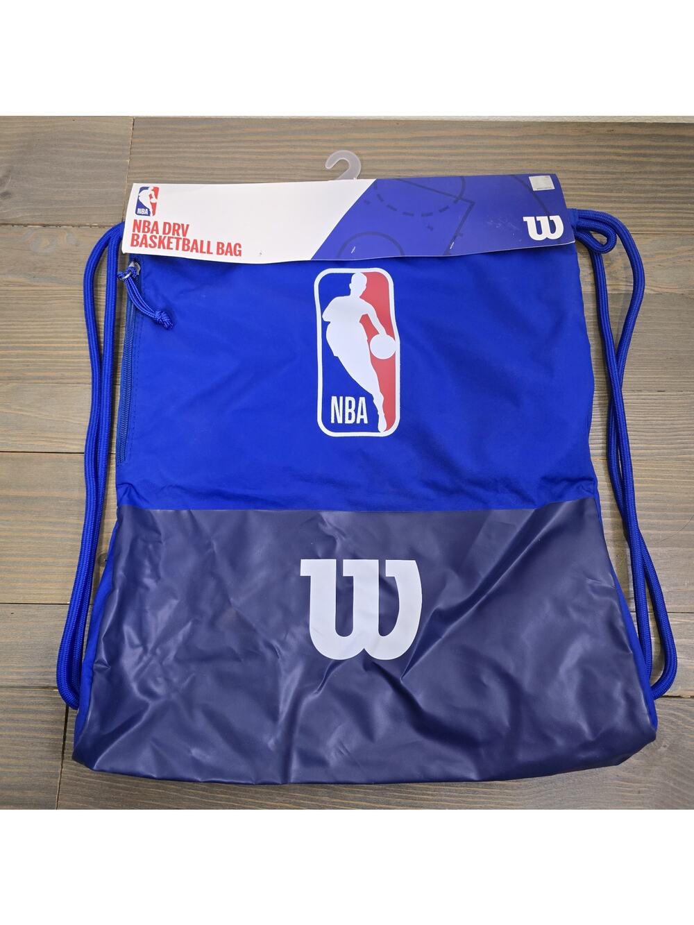 NEW Authentic NBA Wilson Basketball Blue Cinch Sack Draw String Bag WTBA70020